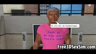 Two sexy 3D cartoon teens getting fucked by a stud