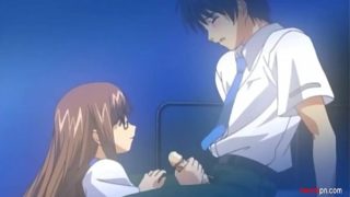 Nutty anime brother and sister first time blowjob