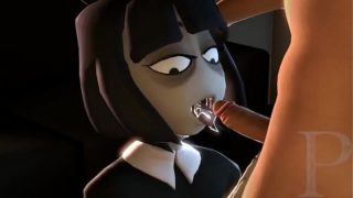 Creepy Goth Girl Sucks and Fucks