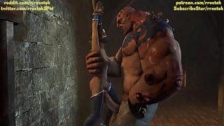 Kitana Fucked hard by giant monster 3D animation porn