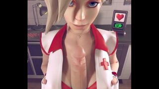 Mercy providing first help to your injured cock