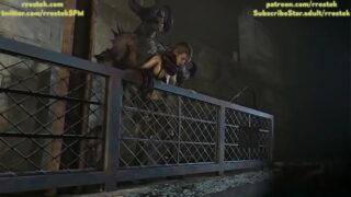 Quiet taking it from behind from Demon Monster 3D Animation