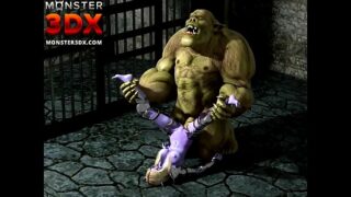 Elf girl anally fucked by powerful ogre. 3D Hentai