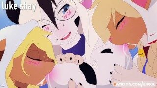 Furrys suck on hug cow tits *NEW eipril* WITH SOUND