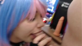 Ritsukath Cosplay colegial levando gozada na cara