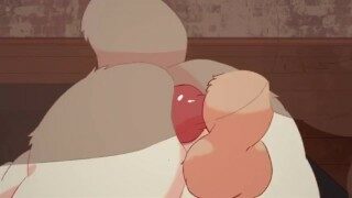 Two gay furries fuck in the bedroom. furry sex bdsm anal / rimming