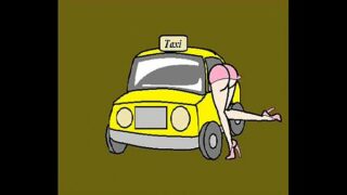 Wife pays for the Taxi Cartoon
