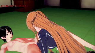 Sword Art Online Hentai 3D – Asuna x Kirito – Handjoob, Blowjob, Fucks with cum inside – Anime Manga Japanese Porn