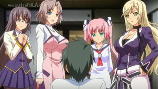La engaña con 4 chicas  y ella le pide que entonces hagan una orgia – Hentai Tsugou no Yoi SexFriend Cap. 1
