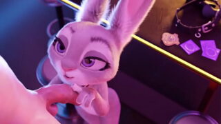 Conejita chupándole de fantasía