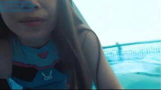 D.Va Cosplayer Taking A Bath….