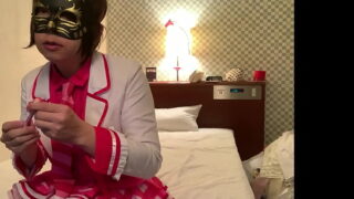 Japanese Crossdresser Ayumi Cosplay LoveLive Masturbation Cumshot 019
