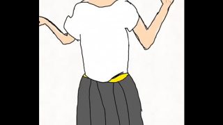 Mala animación de mujer mostrando sus tetas