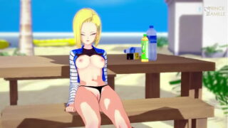 Android 18 masturbates in public – Dragon Ball Z