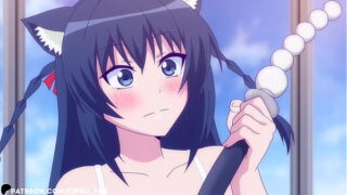 Furry Cat Girl Hayuru plays with herself So Cute Way Masou Gakuen Hentai