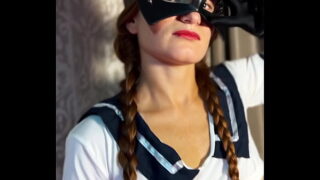 Naughty Cosplay Date: Pantyhose Coated in Cum