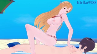 Asuna (Asuna Yuuki) and I have intense sex on the beach. – Sword Art Online Hentai
